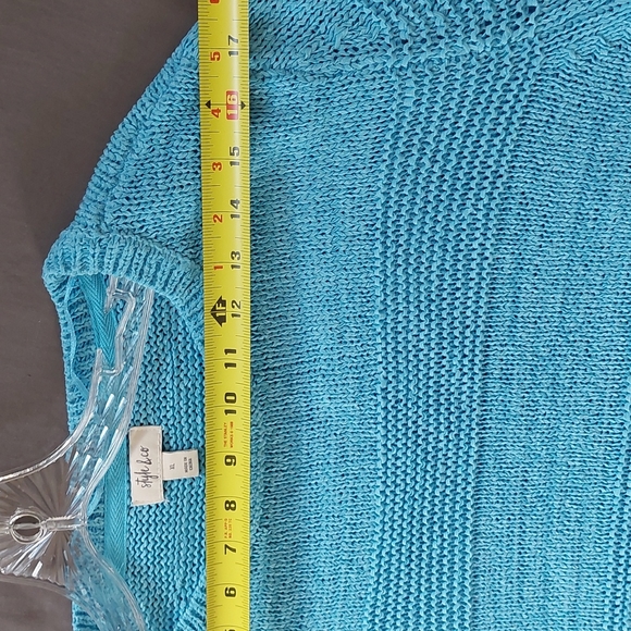 NEW STYLE & CO XL Sky Blue Pull Over Knit Women's Sweater NWT extra large - Picture 6 of 10